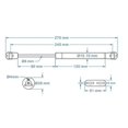 thumbnail image 3 of Kitchen Cabinet Door Stay Soft Close Hinge Hydraulic Gas Lift Strut Support Pressure 100N, 3 of 5