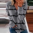 thumbnail image 1 of Sweat à Capuche Mode pour Femmes 2023 Mode Col Roulé Imprimé Fermeture à Glissière Manches Longues Chandail en Molleton Blouse 50 % de Réduction Costumes Halloween/noël, 1 of 5