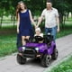 Topbuy 12V Enfants Monter sur Voiture Jeep Véhicule Électrique avec Parent à Distance Musique Klaxon Phares Fonction de Démarrage Lent Violet – image 2 sur 10