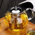 thumbnail image 2 of Glass Teapot with Removable Infuser, Stovetop Safe Tea Kettle, Blooming and Loose Leaf Tea Maker Set, 2 of 7