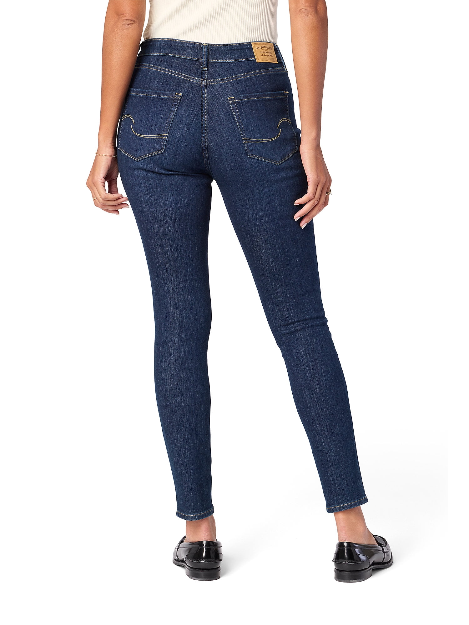 Levi Strauss Signature Women's and Women's Plus High Rise Skinny Jeans, Inseams: Short, Regular and Long, Sizes 2-28