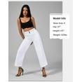 thumbnail image 4 of roswear Women's Wide Leg Petite Jeans Stretchy, 26.4" Inseam, Size 4-16, 4 of 6