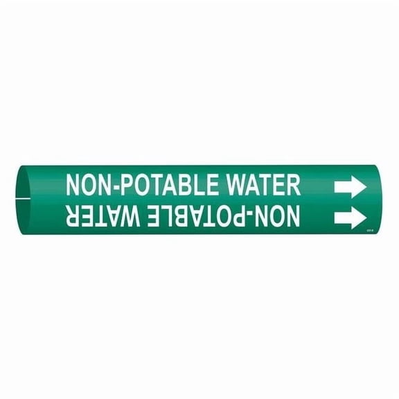 Brady Pipe Mrkr,Non-Potable Water,1-1/2to2-3/8, 4351-B 4351-B