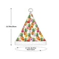 thumbnail image 3 of Haiem Hawaiian Pineapples And Hibiscus Flowers Pattern Santa Hat Confortable Velvet Christmas Hat for Christmas Party Favors Fit for Adults and Kids, 3 of 6