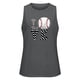 thumbnail image 3 of Gibobby Mujeres Verano Sin Mangas Cuello Redondo Béisbol Impresión Tank Tops Casual Camisetas Blusa Top(Gris,CH), 3 of 4