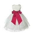 thumbnail image 3 of Ekidsbridal Ivory Cherry Red Shimmering Organza Flower Girl Dresses for Toddlers Junior Bridesmaid Beauty Pageant Christening Gown 4613S S, 3 of 3