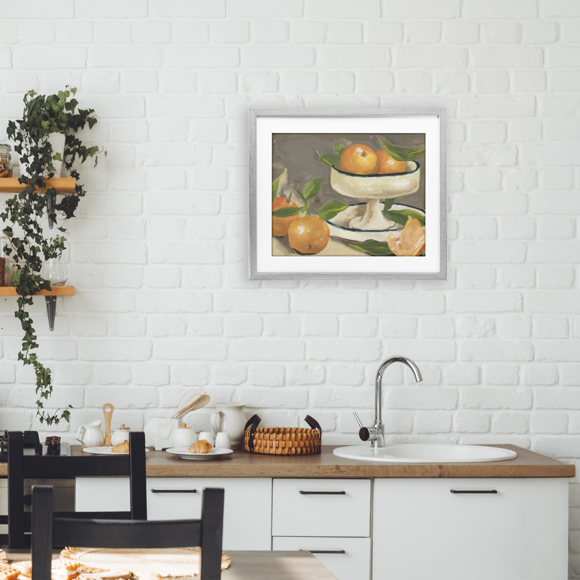Stupell Industries Citrus In Stillness Gray Framed Print Under Glass, design by Melissa Wang