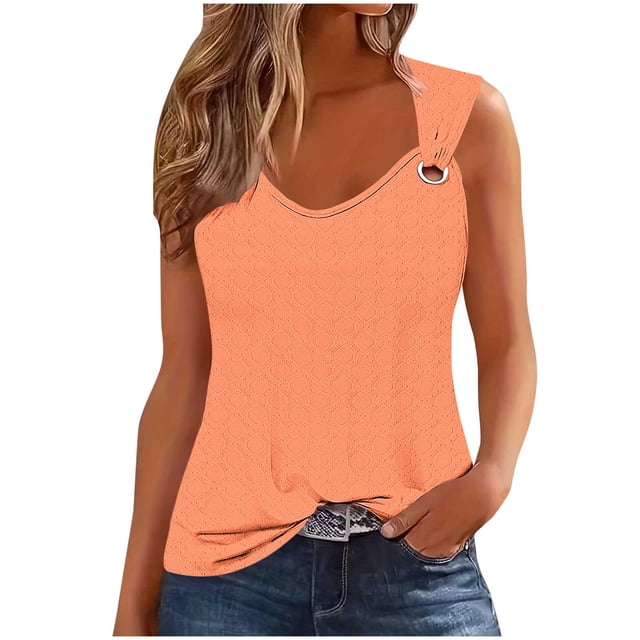 Camisetas Casuales para las Mujeres Camisola sin Mangas Impresa de Ajuste Suelto para el Hogar Y el Uso Diario