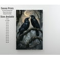 thumbnail image 2 of Raven Couple Dark Academia Cottagecore Art Print Moody Gothic Wall Art Vintage Nature Poster for Living Room Bedroom or Gallery Wall, 2 of 3