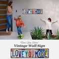 thumbnail image 3 of "Love You More" Vintage License Plate Style Metal Wall Sign, 15x4" Romantic Rustic Wall Sticker Decor for Living Room, Bedroom & Entryway, 3 of 6