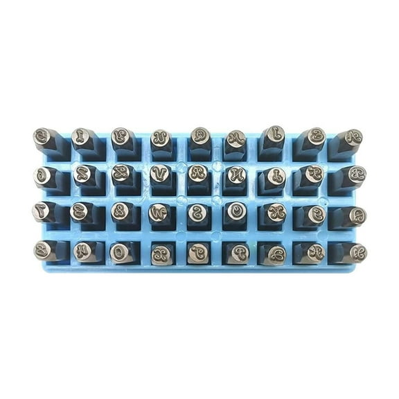 36 Pack (6mm 1/4") Steel Number and Letter Stamp Set,Stamping Tool Set kit for DIY Arts and Crafts Supplies Stamping Accessories, Leather, Wood