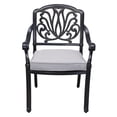 thumbnail image 2 of Savanna Patio Outdoor Aluminum Dining Armchair  (Set of 2) - Silver, 2 of 7