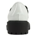 thumbnail image 2 of Soda Shoes Women Low Heel Lug Sole Slip-On Horse Bit Loafer BoyFriend Style BEDALE-S White Patent 10, 2 of 5