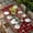Green Red Deep Red, variant on Christmas Table Cloths for 6 Foot Rectangle Tables, Snowman Snowflake Xmas Tree Winter Wooden Patio Waterproof Elastic Fitted Tablecloths, Washable Rectangular Table Cover for Camping