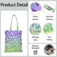 thumbnail image 5 of Watercolor Butterfly Floral Canvas Tote Bag – Romantic Nature-Inspired Reusable Cotton Shopping Bag with Artistic Fantasy Garden & Starry Sky Design for Women, Teens, Aesthetic Gift Lovers, 5 of 7