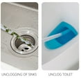 thumbnail image 5 of Hxlazmoo 2-in-1 Sewer Unclogging Tool with Bristles & Tweezers - Plastic + Wire Drain Cleaner for Sinks, Bathtubs, Toilets (47cm White Reusable Clog Remover), 5 of 9