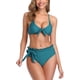thumbnail image 1 of Mujer Nudo de Corbata Traje de baño Delantero de Bikini colchado de Bikini De color verde oscuro M De color verde oscuro M Xishao ropa, 1 of 2