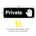 thumbnail image 3 of Excello Global Products Private Sign for Doors: Perfect for Business Hotels Retaurants and Commercial Areas. Easy to Mount Informative Plastic Sign with Symbols 9x3, Pack of 3 (Black) - EGP-HD-0261, 3 of 5