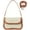 2-off-white With Brown, variant on Shoulder Bag for Women Shoulder Purse Vegan Leather Handbags Crossbody Purses with 2 Removable Strap