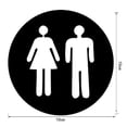 thumbnail image 4 of Letreros para baños de hombres y mujeres, símbolos gráficos, decoración de señalización para puertas de baños. Blanco, 4 of 4
