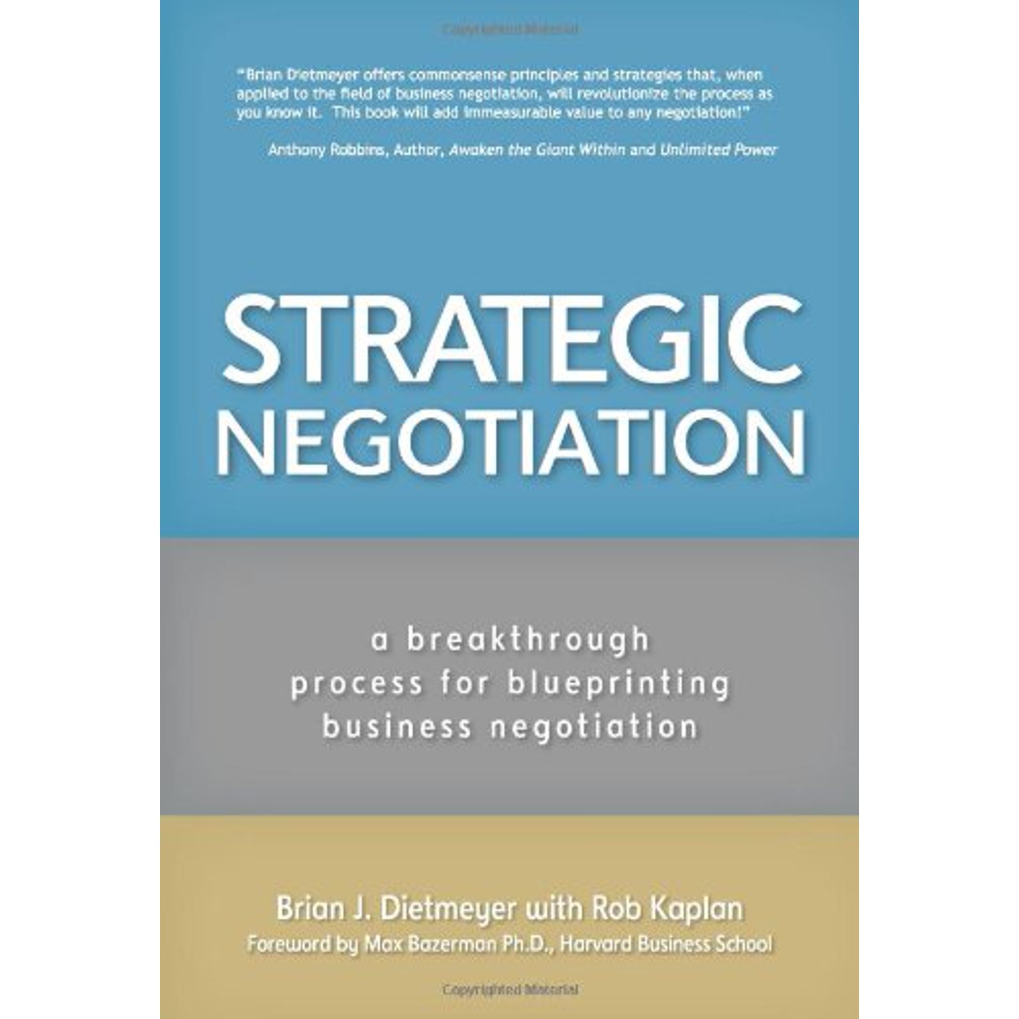 Strategic Negotiation : A Breakthrough 4-Step Process for Effective Business Negotiation (Hardcover)