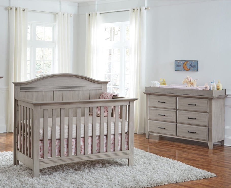 Soho Baby Sheridan 4 in 1 Convertible Crib Stone Wash