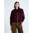 thumbnail image 2 of Free Assembly Women's and Women's Plus Ruffle Collar Bomber Jacket, Sizes XS-4X, 2 of 7
