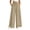 Khaki, variant on Women Wide Leg Pants High Waist Wide Leg Palazzo Pants Drawstring Weighted Trousers Lounge Pants Cropped Spring Summer Vacation Outfits