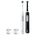 thumbnail image 4 of Oral-B Toothbrush, Pro 1000 CrossAction Rechargeable Electric Toothbrush Pack, Black and White, 2 Count, 4 of 11