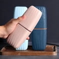 thumbnail image 3 of Toothbrush Travel Case Multifunction Toothbrush Holder And Cup Easy Carrying for Trip, Camping Or Daily Use (Pink), 3 of 5