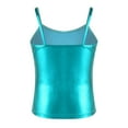 thumbnail image 2 of Zaldita Kids Girls Sparkly Hip Hop Dance Camisole Shiny Metallic Tank Tops with Spaghetti Straps Blue Green 8, 2 of 7