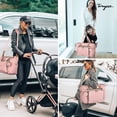 thumbnail image 2 of Bolsa para pañales Tonyeee, impermeable, grande, con cambiador, rosa, 2 of 6