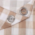 thumbnail image 3 of Haperlare Farmhouse Curtain 52"W x 84"L Linen Textured Country Style Plaid Curtain Rustic Drapes for Bedroom Window Living Room, Taupe, 2 Panels, 3 of 6