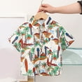 thumbnail image 2 of Ugoldhm Hawaiian Printed Button Down Shirt for Boys Short Sleeve Cotton Casual Holiday Summer Beach Shirts Size 1-12, 2 of 3