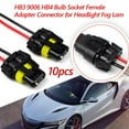 thumbnail image 3 of 10pcs 9005 HB3 9006 HB4 Bulb Sockets Female Adapter for Headlight Fog Light, 3 of 9