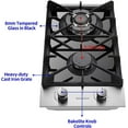 Gas Cooktop 12 inch Eascookchef Bulitin Gas Stove Top 2 Burners NG/LPG