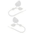 thumbnail image 4 of Metal Leaf Vintage Curtain Drapery Tiebacks Curtain Hook Drapery Holdbacks Drapes Linen Holder, White, 4 of 7