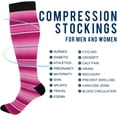 thumbnail image 4 of Coolnut Mexican Serape Blanket Stripes Compression Socks for Women&Men Circulation-Best Support for Nurses,Running,Athletic-1 Packs, 4 of 7