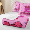 thumbnail image 4 of spefrowx Kawaii Princess Initial B Twin Quilt Set for Girls, Pink Sequin Print Ribbon Twin Coverlet Set, 2 Pieces, 4 of 7