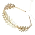 thumbnail image 4 of La Corona de hoja dorada con la cabeza de hoja metálica y la Corona de pelo se utilizan en el baile de bodas, las damas de honor y los accesorios de cabello son dorados., 4 of 9
