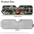 thumbnail image 7 of Uorisanigo Windshield Sun Shade Sunshade for 1997-2017 Jeep Wrangler Rubicon Sahara TJ JK JKU 2/4 Doors, Retro Aztec Highland Cow Car Sunshade Front Window Sun Visor, 7 of 7