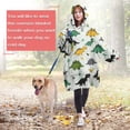 thumbnail image 4 of Wearable Oversized Blanket,Multi Colored Dinosaur Assortment Pattern Wearable Blanket Hoodie for Adults,Cozy Hooded Blankets with Super Pockets,Super Warm Fuzzy Pullover for Women & Men, 4 of 6