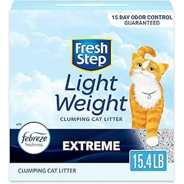 Fresh Step Light Weight Cat Litter Extreme With Febreze Freshness, Lightweight Clumping Litter, 15.4 lb. Box
