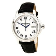 5478-STC-00300 Men's Tradition White Dial Black Leather Strap Watch