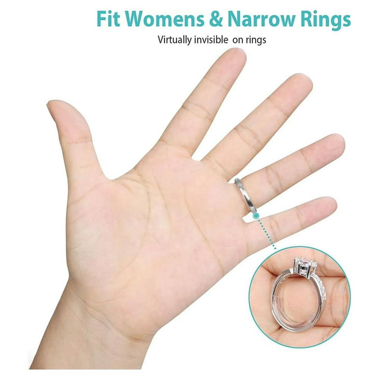 Leyfeng 8 Pcs Ring Sizer Adjuster for Loose Rings, Portable Invisible Ring  Size Adjuster Jewelry Guard Sizer Loose Ring Tightener, Ring Insizer Guards  