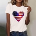 thumbnail image 5 of Vetsdori Womens Red White and Blue T Shirts Casual Summer Pullover Crew Neck Fourth of July,Independence Day American Flag USA Years Anniversary Graphic T-shirts for Women Short Sleeve, 5 of 7