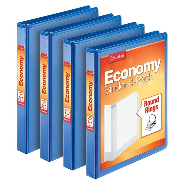 Cardinal Economy 1" RoundRing Presentation View Binders, 3Ring Binder