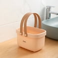 thumbnail image 2 of Bathroom Organizers and Storage, Storage Basket - Loetky Bath Basket Wash Basket Portable Bathroom Basket Large Capacity Bath Bucket Hanging Basket, 1X Basket, 2 of 5