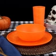thumbnail image 4 of Mainstays 10.5 inch Round Plastic Etched Halloween Pumpkin Plate, Orange, 4 of 10