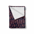 thumbnail image 2 of Coral and Navy Soft Flannel Fleece Throw Blanket, Continuous Pattern with Leafy Branches Abstract Bicolour Design, Cozy Plush for Indoor and Outdoor Use, 50" x 70", Navy Blue Coral, by Ambesonne, 2 of 6
